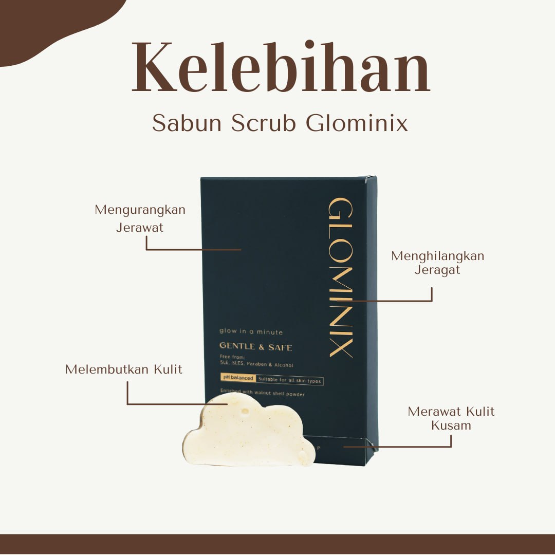 Sabun Scrub Glominix (2 Unit) - Image 4